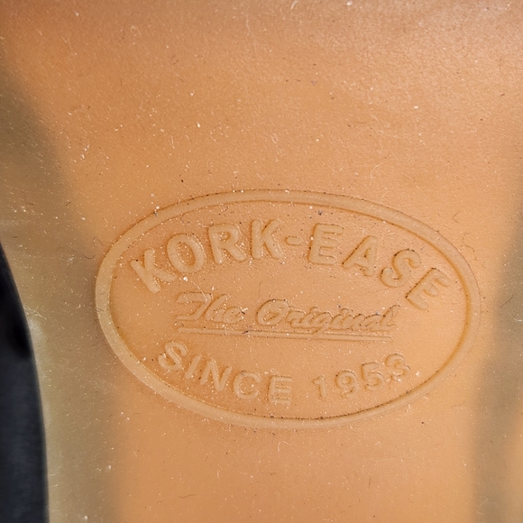 KORK EASE Womens San Carlos Sandal Size 9 Black Leather Platform Slingback - Picture 10 of 12